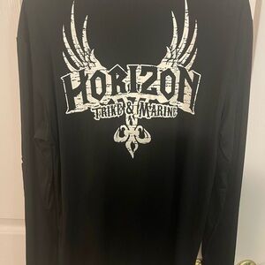 Black Long Sleeve Graphic Tee
